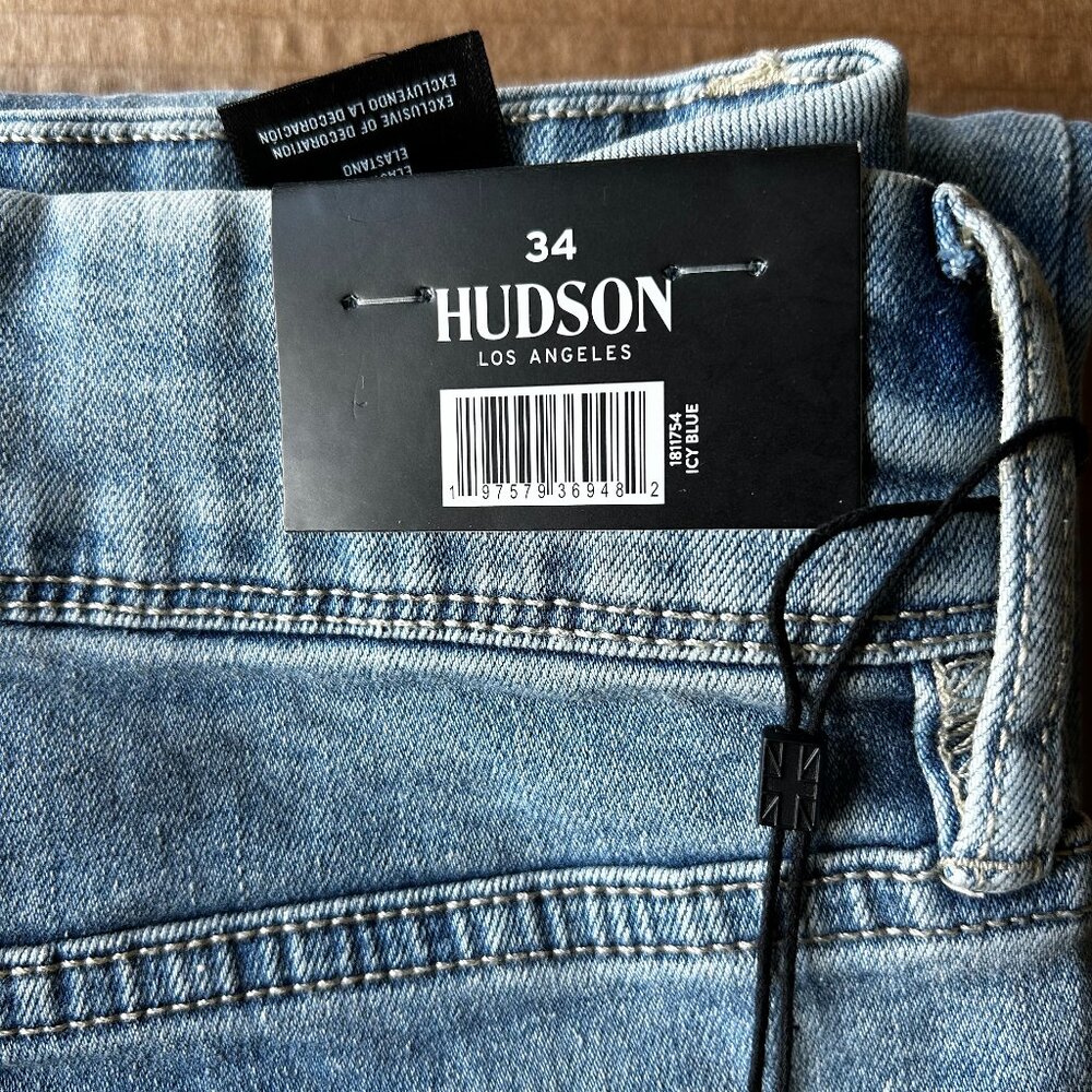Hudson Los Angeles Women's Slim Straight Leg Jeans Blue Size 14/34 - Picture 7 of 9